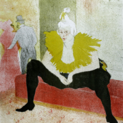 la payasa sentada, Mademoiselle Cha-U-Kao (1899) Henri Toulouse Lautrec